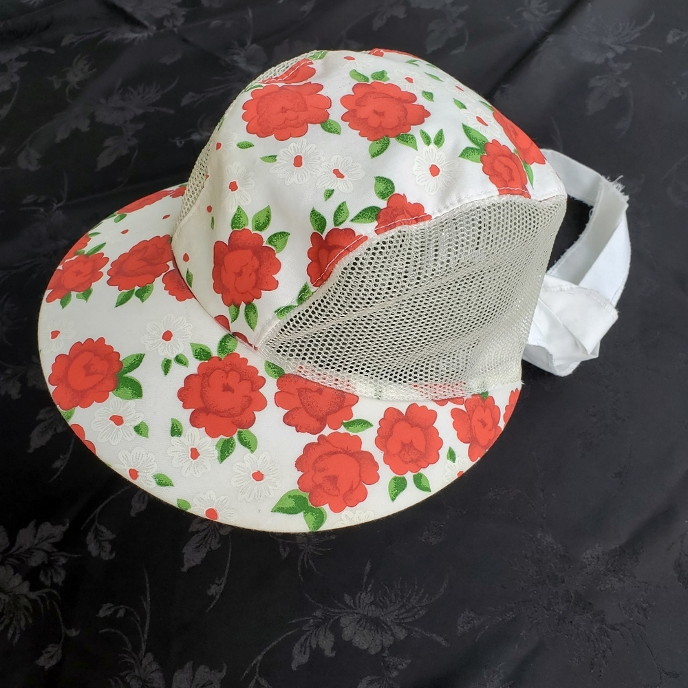 Sun Hat Tie Vintage Womens Mesh Sides Large Brim